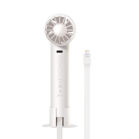 Baseus mini fan fan powerbank with built-in USB Type C cable 4000mAh white