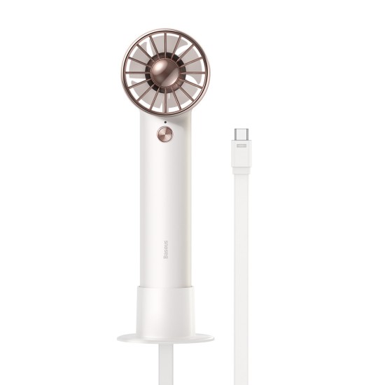 Baseus mini fan fan powerbank with built-in USB Type C cable 4000mAh white