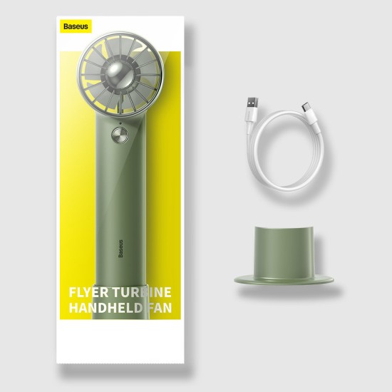 Baseus mini fan fan powerbank with built-in USB Type C cable 4000mAh white