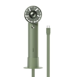 Baseus mini fan fan powerbank with built-in USB Type C cable 4000mAh green Baseus mini fan fan powerbank with built-in USB Type C cable 4000mAh green