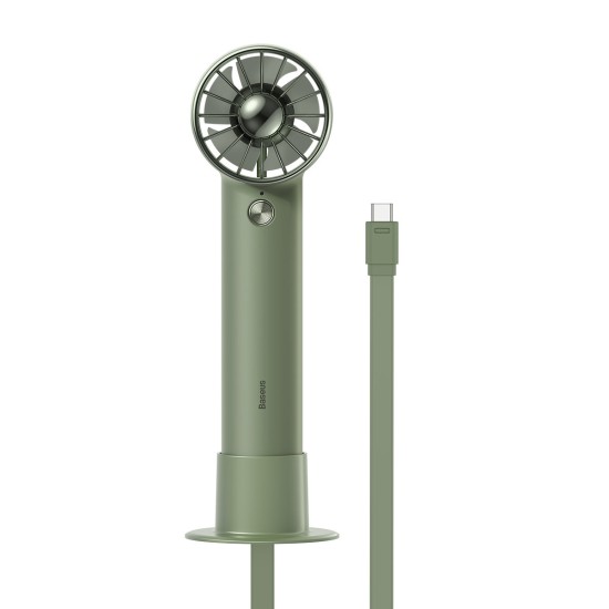 Baseus mini fan fan powerbank with built-in USB Type C cable 4000mAh green