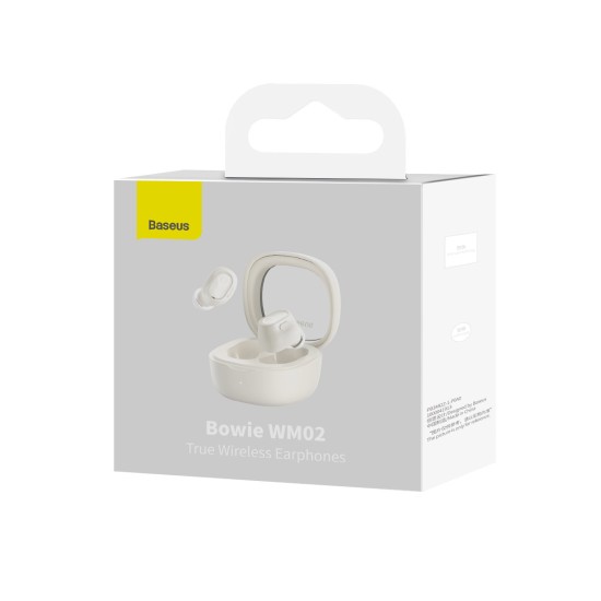 Baseus Bowie WM02 TWS Bluetooth 5.3 wireless headphones Λευκά