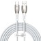 Baseus Glimmer USB 2.0 Cable USB-C male - USB-A male 100W Λευκό 2m (CADH000602)