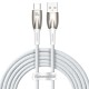 Baseus Glimmer USB 2.0 Cable USB-C male - USB-A male 100W Λευκό 2m (CADH000602)