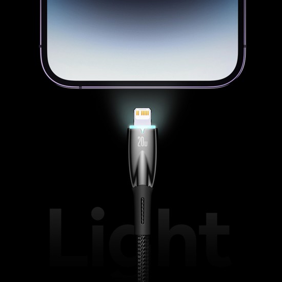 Baseus Glimmer USB 2.0 Cable USB-C male - USB-A male 100W Λευκό 2m (CADH000602)