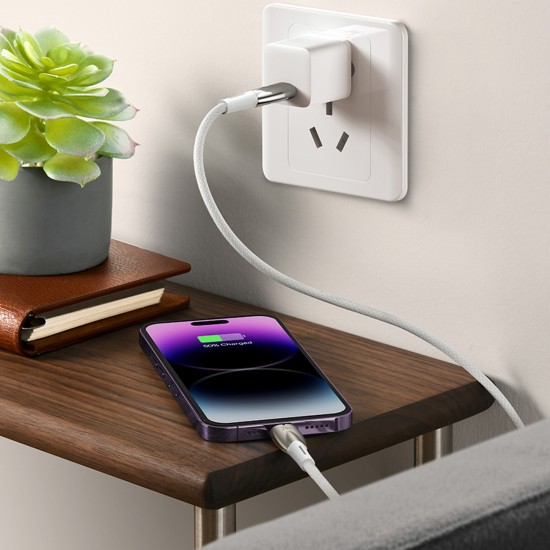 Baseus Glimmer USB 2.0 Cable USB-C male - USB-A male 100W Λευκό 2m (CADH000602)
