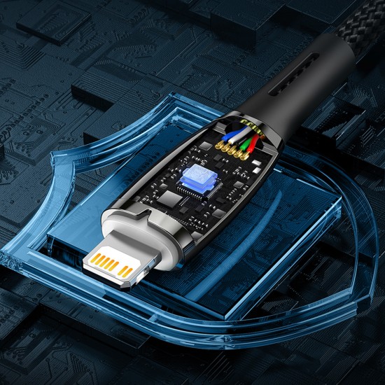 Baseus Glimmer USB 2.0 Cable USB-C male - USB-A male 100W Λευκό 2m (CADH000602)