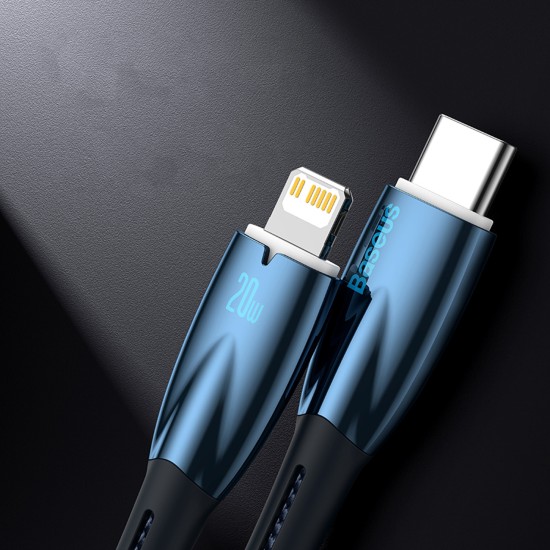 Baseus Glimmer USB 2.0 Cable USB-C male - USB-A male 100W Λευκό 2m (CADH000602)