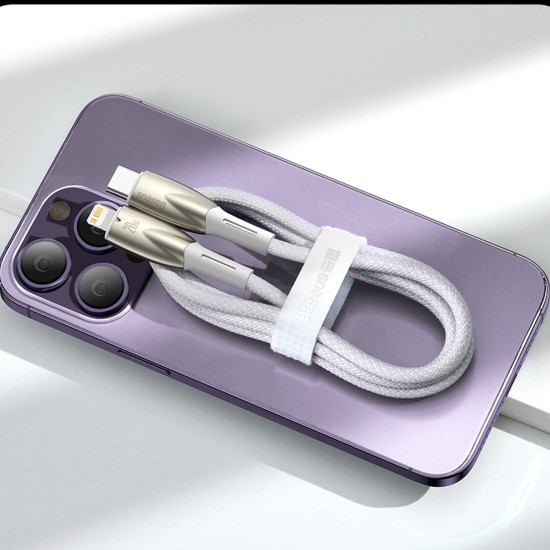 Baseus Glimmer USB 2.0 Cable USB-C male - USB-A male 100W Λευκό 2m (CADH000602)