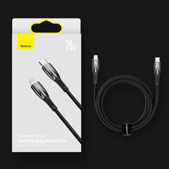 Baseus Glimmer USB 2.0 Cable USB-C male - USB-A male 100W Λευκό 2m (CADH000602)
