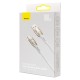 Baseus Glimmer USB 2.0 Cable USB-C male - USB-A male 100W Λευκό 2m (CADH000602)