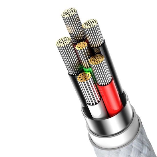 Baseus Glimmer USB 2.0 Cable USB-C male - USB-A male 100W Λευκό 2m (CADH000602)
