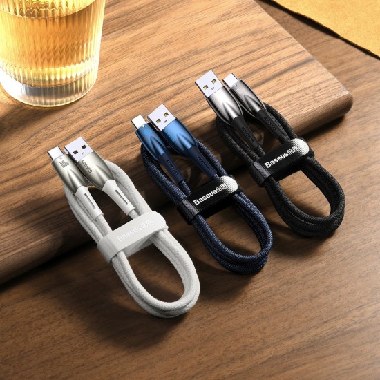 Baseus Glimmer USB 2.0 Cable USB-C male - USB-A male 100W Λευκό 2m (CADH000602)