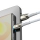 Baseus Glimmer USB 2.0 Cable USB-C male - USB-A male 100W Λευκό 2m (CADH000602)