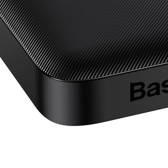 Baseus Bipow Overseas Edition Power Bank 10000mAh 15W με 2 USB-A, USB-C Μαύρο PPBD050001