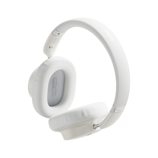 Baseus Bowie D03 Ασύρματα/Ενσύρματα On Ear Ακουστικά με 30 ώρες Λειτουργίας Λευκά