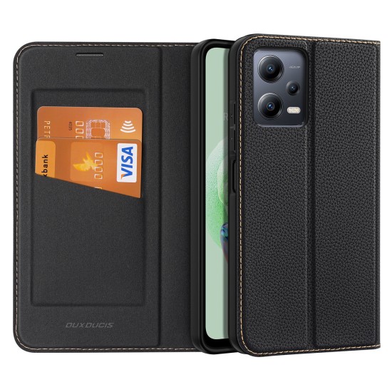 Dux Ducis Skin X2 Wallet Δερματίνης Μαύρο (Redmi Note 12 5G / Poco X5 5G)