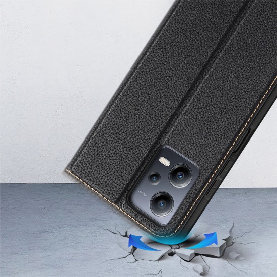 Dux Ducis Skin X2 Wallet Δερματίνης Μαύρο (Redmi Note 12 5G / Poco X5 5G)