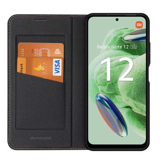Dux Ducis Skin X2 Wallet Δερματίνης Μαύρο (Redmi Note 12 5G / Poco X5 5G)