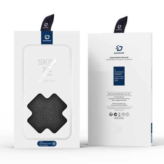 Dux Ducis Skin X2 Wallet Δερματίνης Μαύρο (Redmi Note 12 5G / Poco X5 5G)