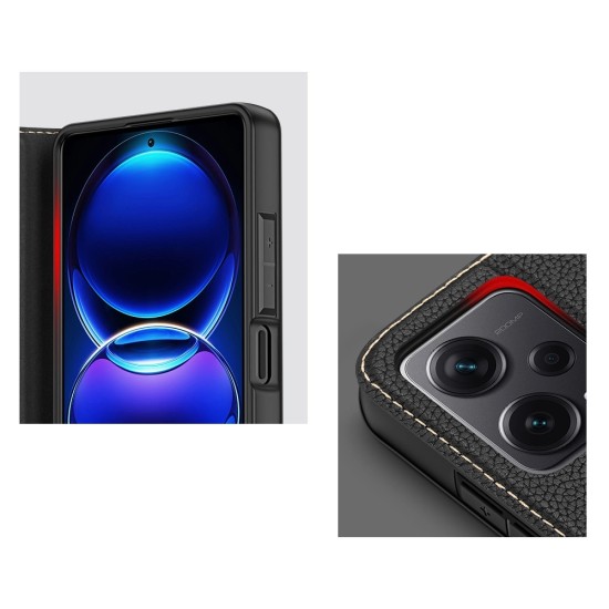 Dux Ducis Skin X2 case for Xiaomi Redmi Note 12 Pro+ flip cover wallet stand brown