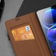 Dux Ducis Skin X2 case for Xiaomi Redmi Note 12 Pro+ flip cover wallet stand brown