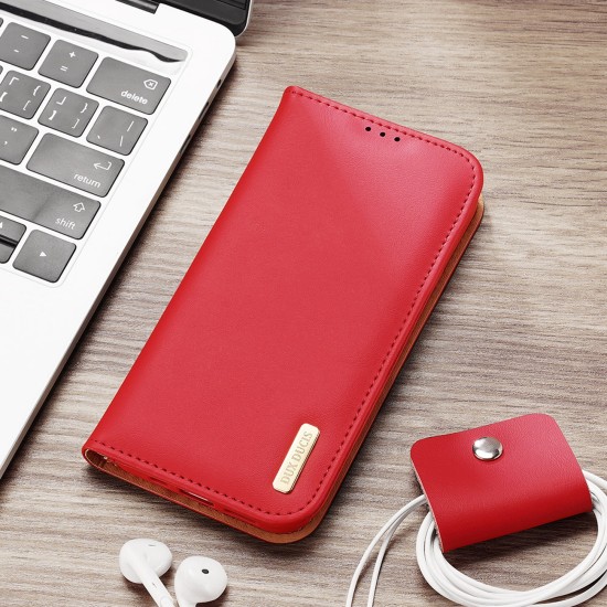 Dux Ducis Hivo Leather Flip Cover Genuine Leather Wallet  iPhone 14 Plus Brown
