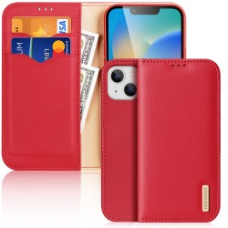 Dux Ducis Hivo Leather Flip Cover Genuine Leather Wallet  iPhone 14 Plus Red