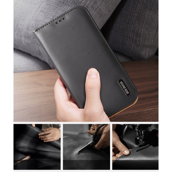 Dux Ducis Hivo Leather Flip Cover Genuine Leather Wallet  iPhone 14 Plus Red