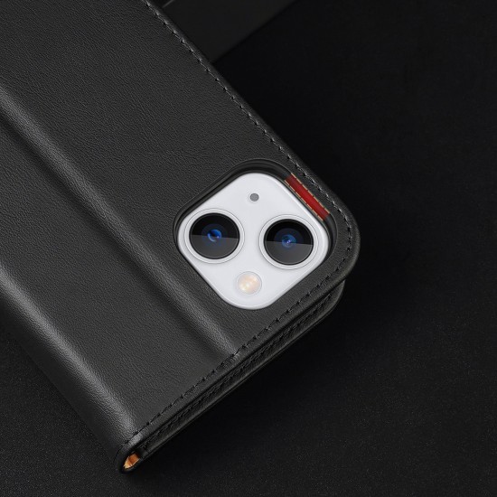 Dux Ducis Hivo Leather Flip Cover Genuine Leather Wallet  iPhone 14 Plus Black