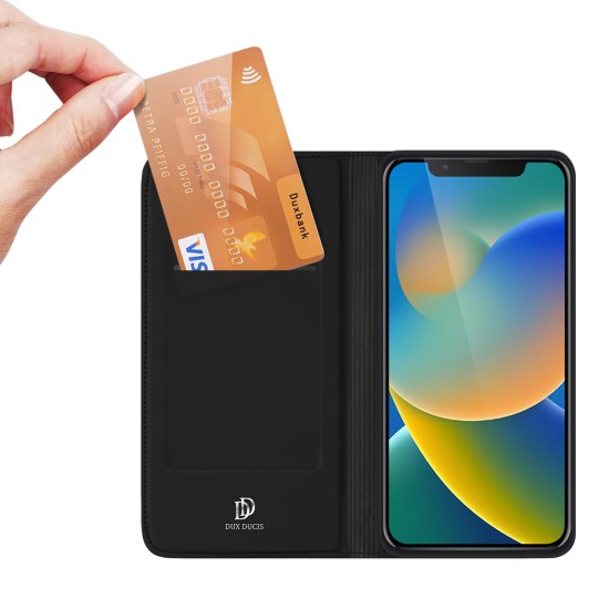 Dux Ducis Skin Pro Holster Flip Cover for iPhone 14 Μαύρο