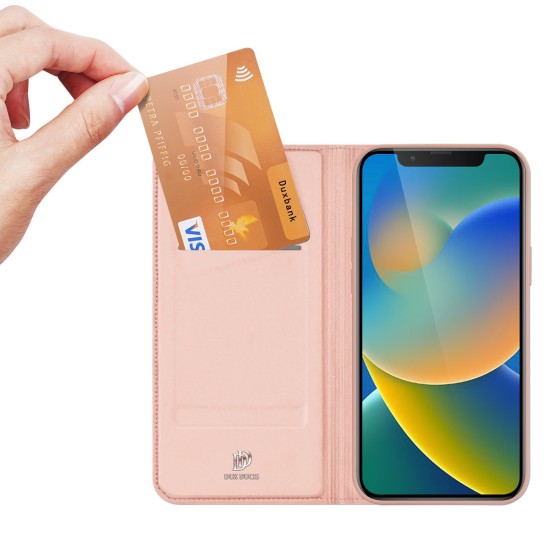 Dux Ducis Skin Pro Holster Flip Cover for iPhone 14 Ροζ Dux Ducis Skin Pro Holster Flip Cover for iPhone 14 Ροζ