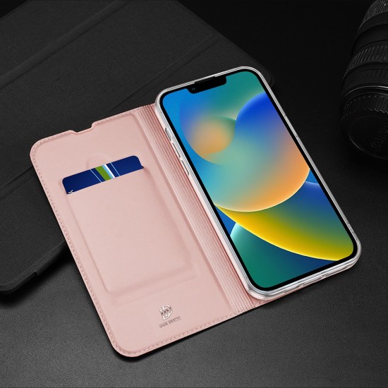 Dux Ducis Skin Pro Holster Flip Cover for iPhone 14 Χρυσό Dux Ducis Skin Pro Holster Flip Cover for iPhone 14 Χρυσό