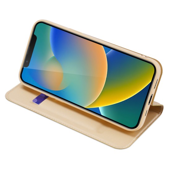 Dux Ducis Skin Pro Holster Flip Cover for iPhone 14 Χρυσό Dux Ducis Skin Pro Holster Flip Cover for iPhone 14 Χρυσό