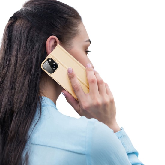 Dux Ducis Skin Pro Holster Flip Cover for iPhone 14 Χρυσό Dux Ducis Skin Pro Holster Flip Cover for iPhone 14 Χρυσό