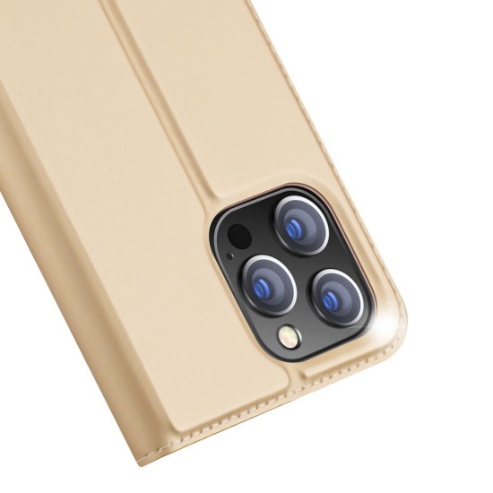  Dux Ducis Skin Pro Holster Case Flip Cover for iPhone 14 Pro Max Χρυσό