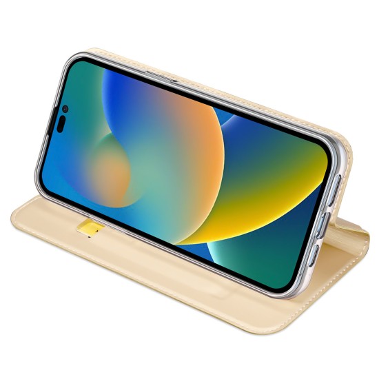 Dux Ducis Skin Pro Holster Case Flip Cover for iPhone 14 Pro Max Χρυσό