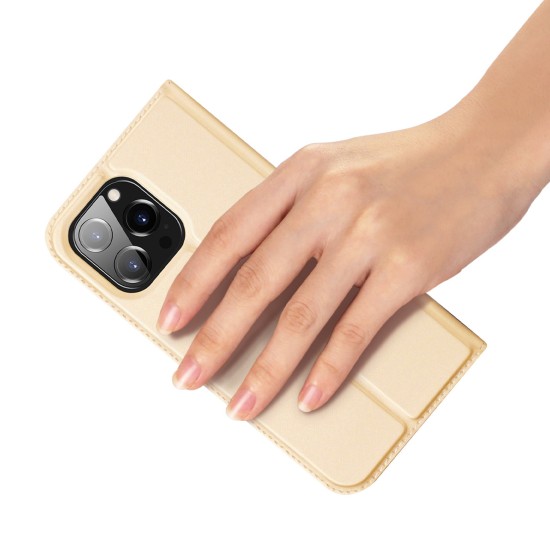  Dux Ducis Skin Pro Holster Case Flip Cover for iPhone 14 Pro Max Χρυσό