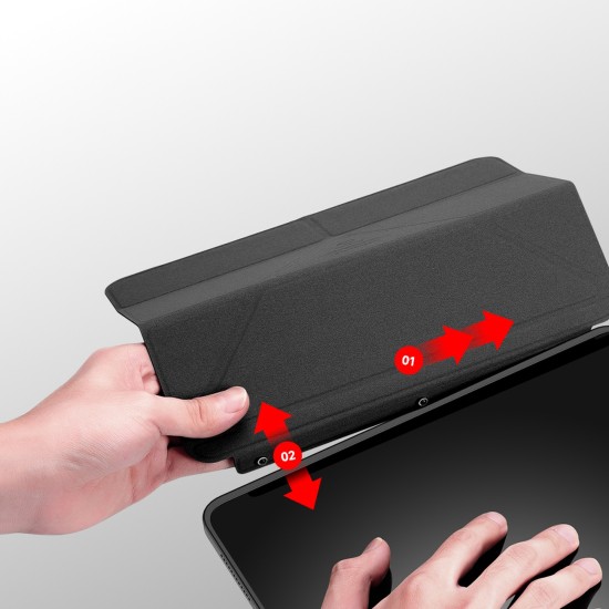 Dux Ducis Magi Flip Cover Σιλικόνης Γκρι (iPad Air 2020/2022) with stand and storage