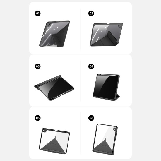 Dux Ducis Magi Flip Cover Σιλικόνης Γκρι (iPad Air 2020/2022) with stand and storage