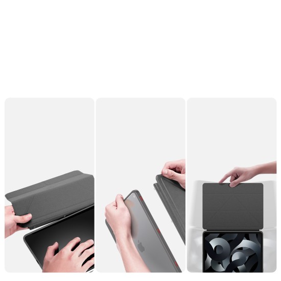 Dux Ducis Magi Flip Cover Σιλικόνης Γκρι (iPad Air 2020/2022) with stand and storage