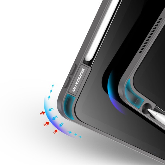 Dux Ducis Magi Flip Cover Σιλικόνης Γκρι (iPad Air 2020/2022) with stand and storage