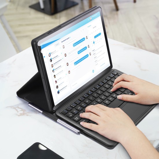 Dux Ducis Touchpad Keyboard Case Tablet Wireless Bluetooth Keyboard Samsung Galaxy Tab A8 10.5 Μαύρο