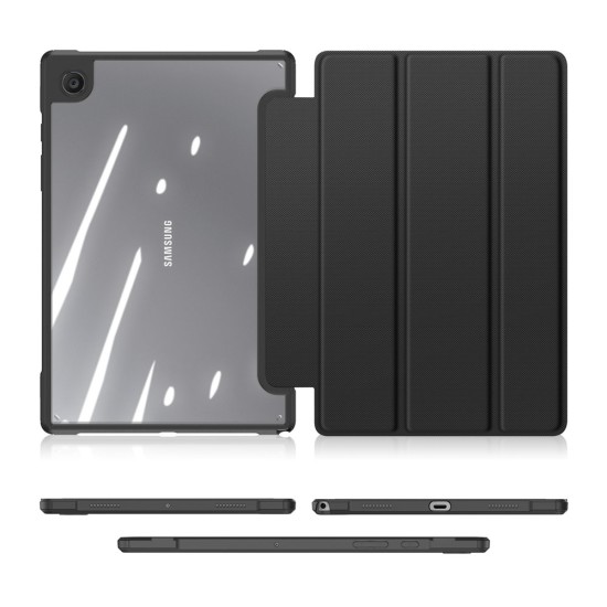 Dux Ducis Toby Flip Cover Δερματίνης / Πλαστικό Μαύρο (Galaxy Tab A8 X200)