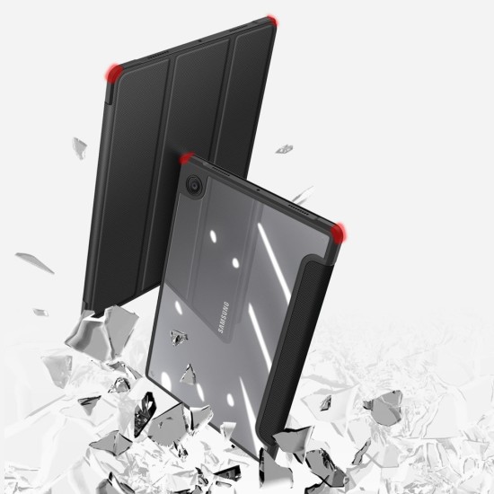 Dux Ducis Toby Flip Cover Δερματίνης / Πλαστικό Μαύρο (Galaxy Tab A8 X200)
