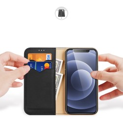 Dux Ducis Hivo Δερμάτινη Θήκη με Βάση Στήριξης για iPhone 13 Μαύρο