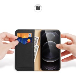 Dux Ducis Hivo Δερμάτινη Θήκη με Βάση Στήριξης για iPhone 13 Pro Μαύρο
