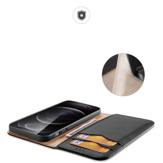 Dux Ducis Hivo Δερμάτινη Θήκη με Βάση Στήριξης για iPhone 13 Pro Μαύρο