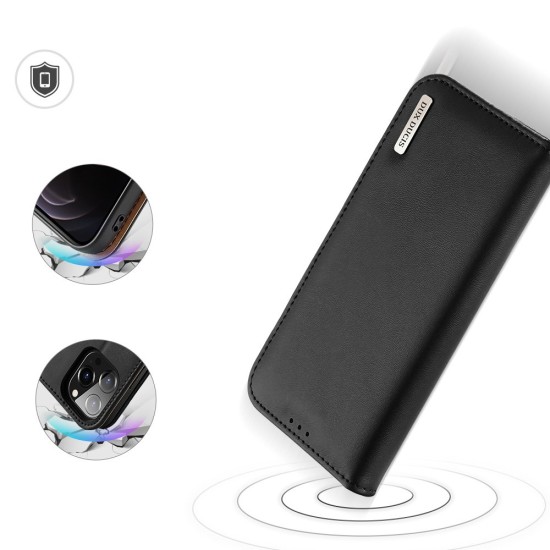 Dux Ducis Hivo Δερμάτινη Θήκη με Βάση Στήριξης για iPhone 13 Pro Μαύρο