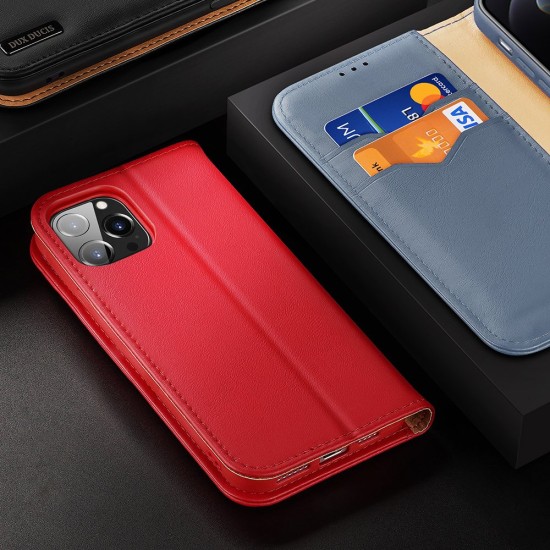 Dux Ducis Hivo Δερμάτινη Θήκη με Βάση Στήριξης για iPhone 13 Pro Μαύρο